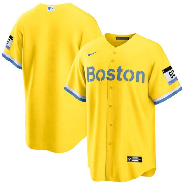 Men's Boston Red Sox Blank Gold MLB 2021 City Connect Stitched Jersey Men's Boston Red Sox Blank Gold MLB 2021 City Connect Stitched Jersey